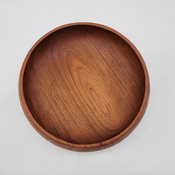 Vintage Teak Wood 7 Piece Salad Bowl Set - Picture 3 of 11